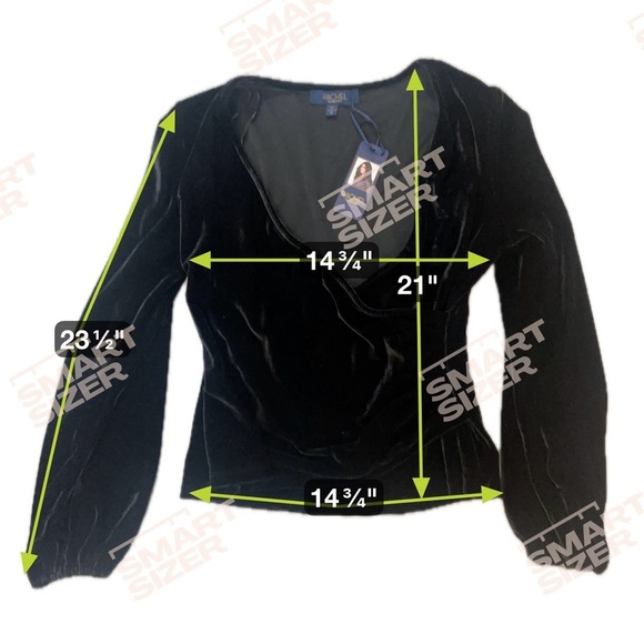 NWT Sexy Black Velvet Faux Wrap Blouse Med Whimsigoth Witchy Office Siren Corp - Picture 5 of 5